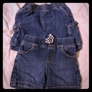 Two (2) pairs of toddler Jean shorts